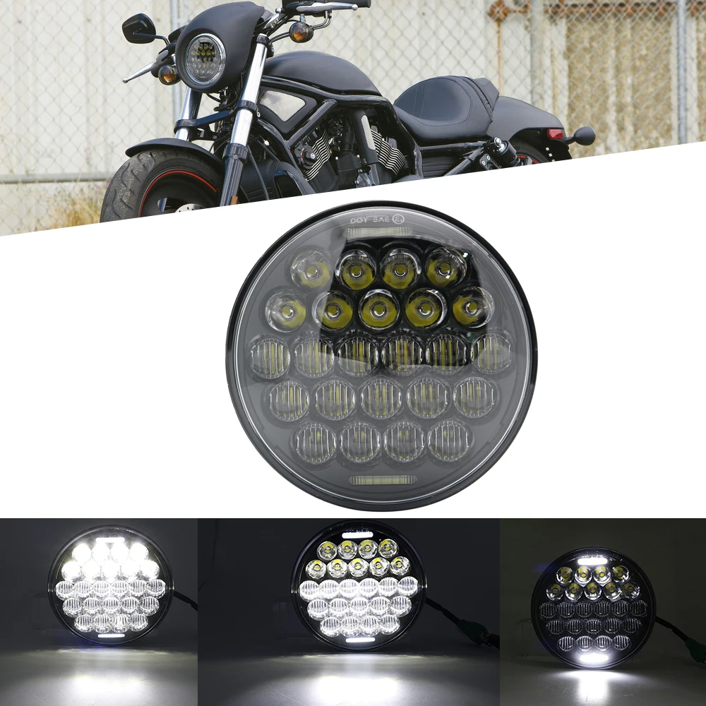 Черный 5 3/4 75 дюймов moto 120 Вт 5D светодиодный светильник для Moto rcycle фара проектор