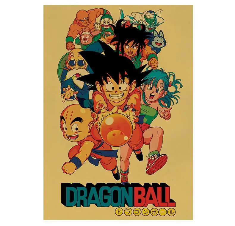 A8 Dragon ball z Коллекционная Фигурка постер аниме Sungoku винтажная Ретро печатная наклейка бар Плакаты Декор игрушка для детей мальчиков - Цвет: A8