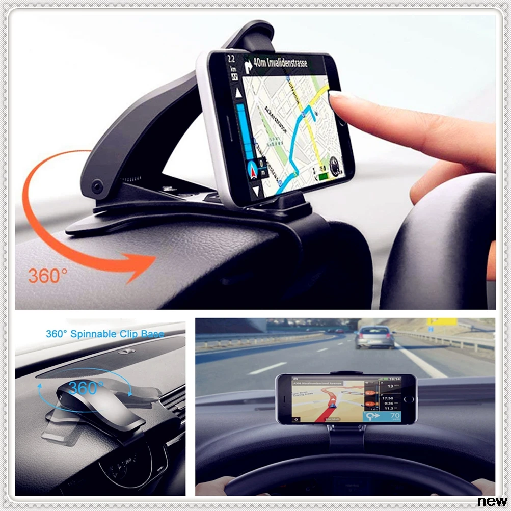 Автомобильный держатель для приборной панели телефона с поворотом на 360 градусов