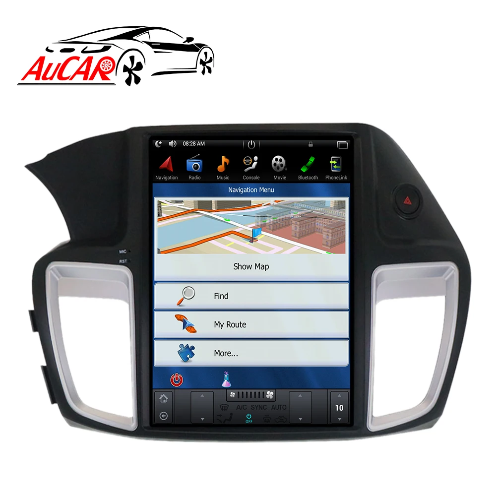 Автомагнитола Aucar в стиле Tesla 2 din gps-навигация для Honda Accord 2013-2017 Android 8 1