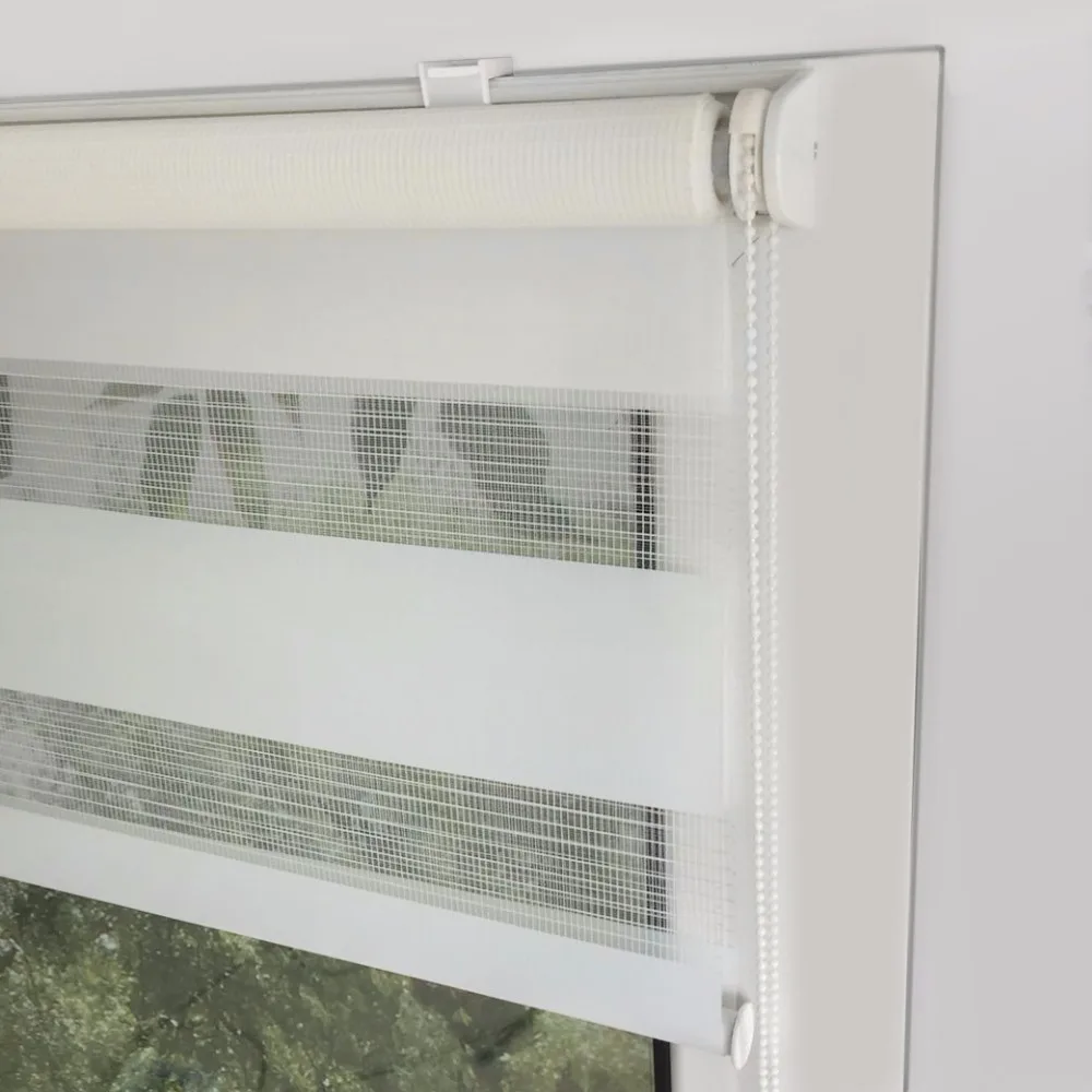 Windows рулонные шторы с зебровым принтом без дрели Простая установка двухслойный