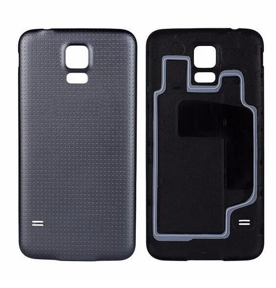 Задняя крышка батареи для samsung Galaxy S5 i9600 G900 задняя крышка корпуса для Galaxy S5 mini G800 задняя крышка чехол с 1х пленкой - Цвет: Black with ring
