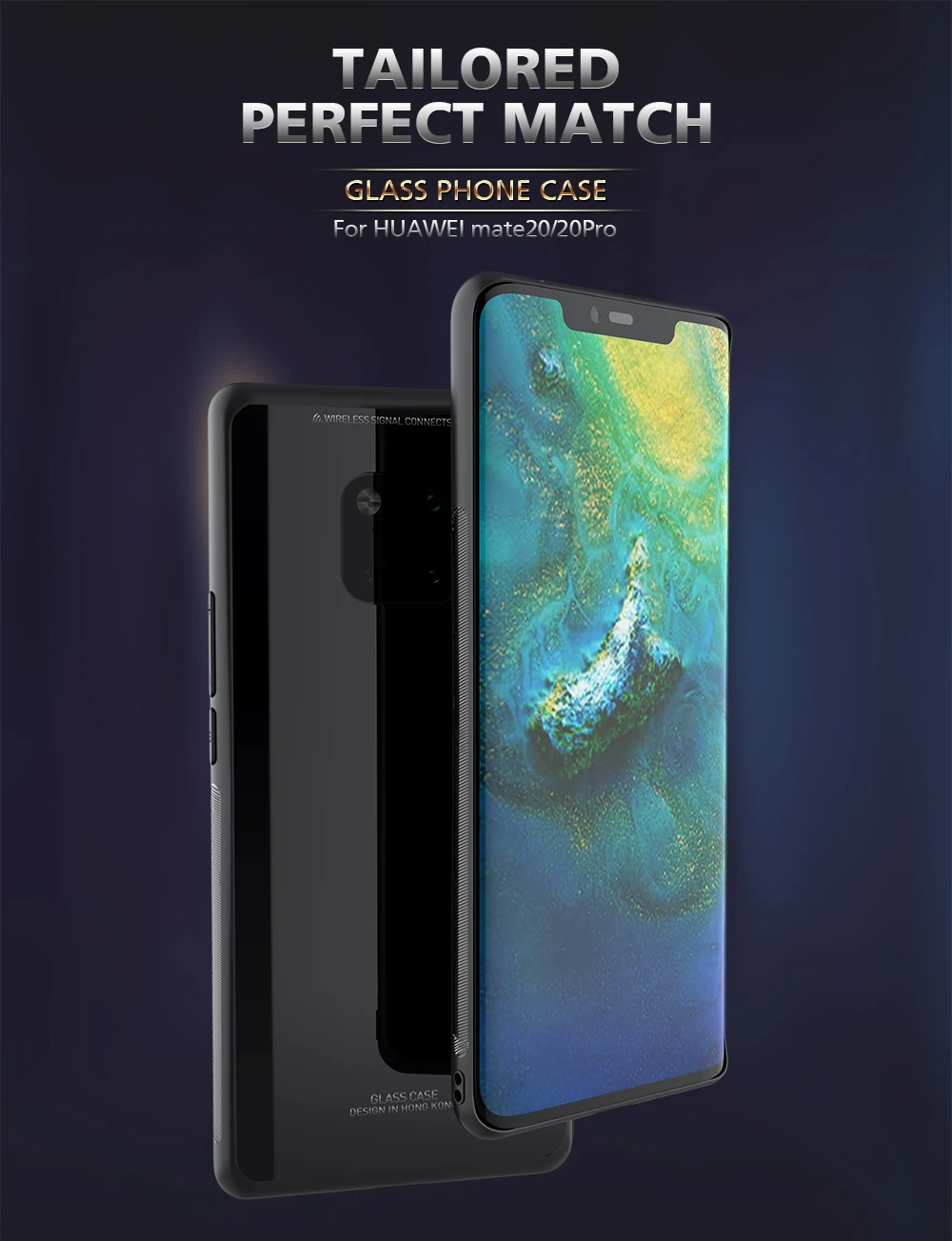 KEYSION чехол из закаленного стекла для телефона для huawei mate 20 Pro стекло нескользящий черный чехол для huawei mate 20 чехол Funda аксессуары
