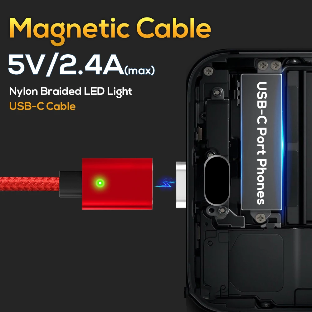 Магнитный USB кабель RGLM 1 м для iPhone Xiaomi mi9 8 C Type Micro зарядки и передачи данных|Кабели