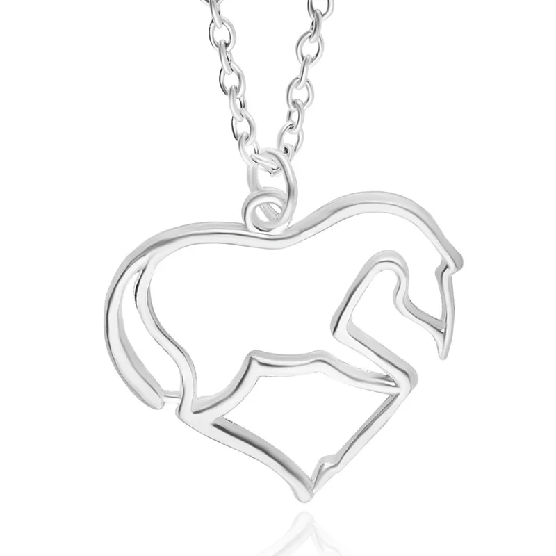 Колье с кулоном в виде сердца лошади мой маленький подарок для девочек