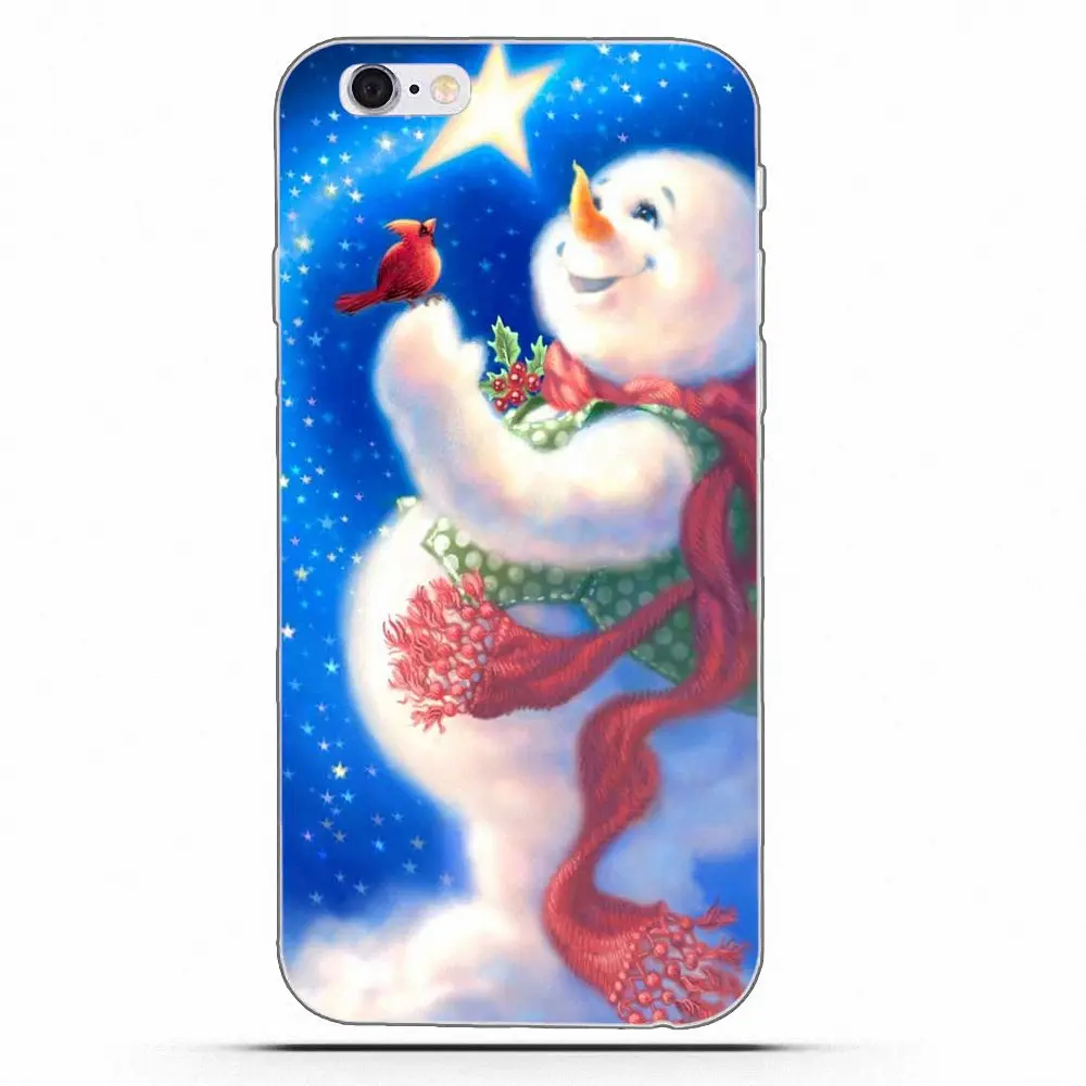 Веселый Рождественский Санта Клаус снеговик S для Huawei G7 Y6 II Y7 Xiaomi Redmi Note 2 3 5 Mi 4 4C 4I 5S