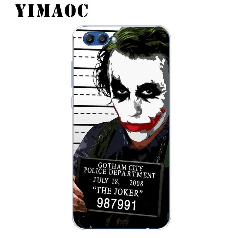 Джокер Темный рыцарь мягкий чехол для huawei Коврики 20 10 P30 P20 P10 P9 P8 2015 2016 2017 P Smart Lite рro
