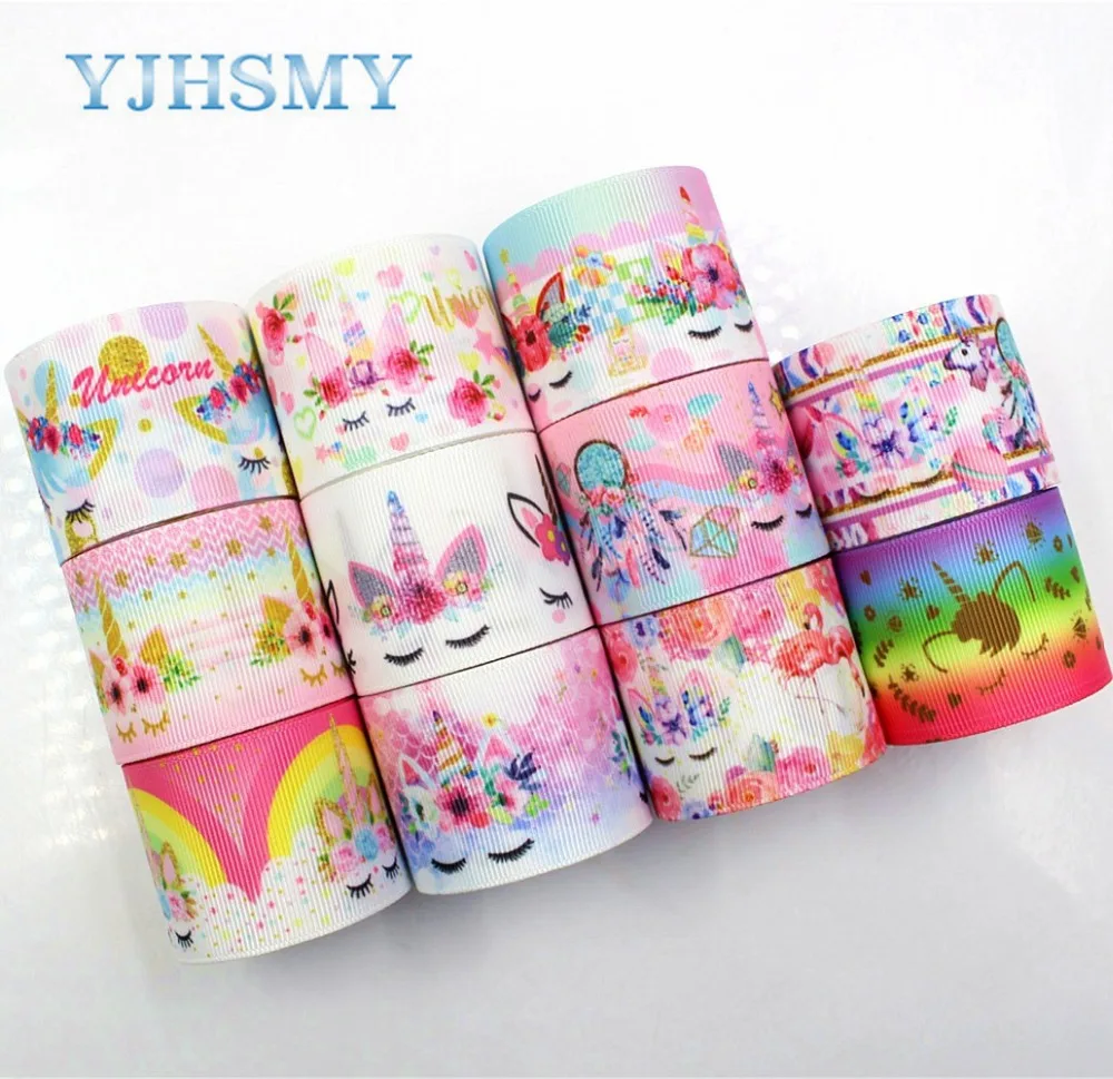 YJHSMY C 18119 212 38 мм 5 ярдов Мультяшные печатные корсажные ленты сделай сам аксессуары