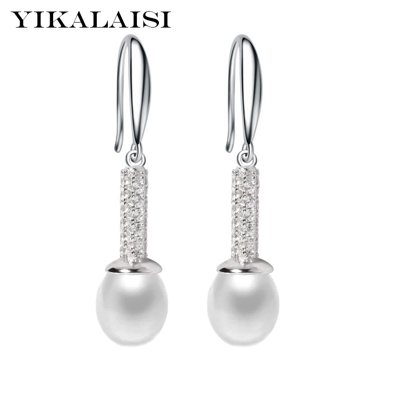 

Серьги женские длинные из серебра 925 пробы, 8-9 мм, с жемчугом