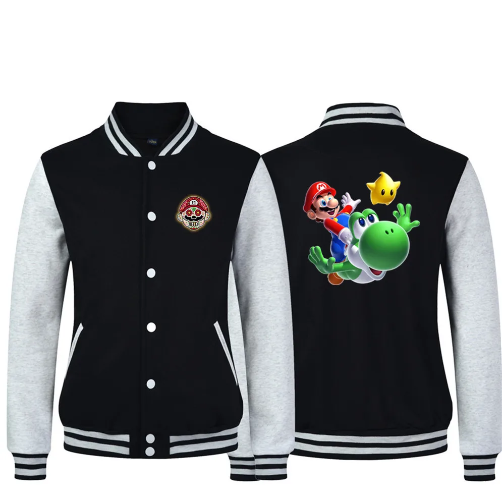 Super Mario Bros Luigi Koopa Yoshi 2019 мужская бейсбольная форма с круглым вырезом и короткими