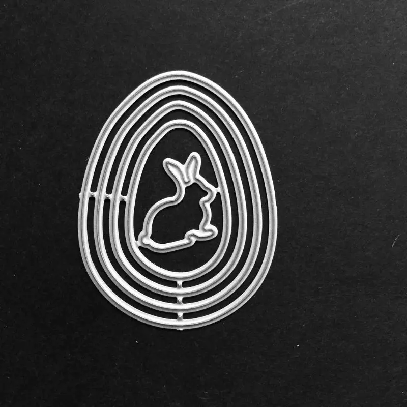 Egg Rabbit Metal Cutting Dies Stencil DIY Scrapbooking Album Stamp Paper Card Embossing Crafts Decor 40x52mm | Дом и сад