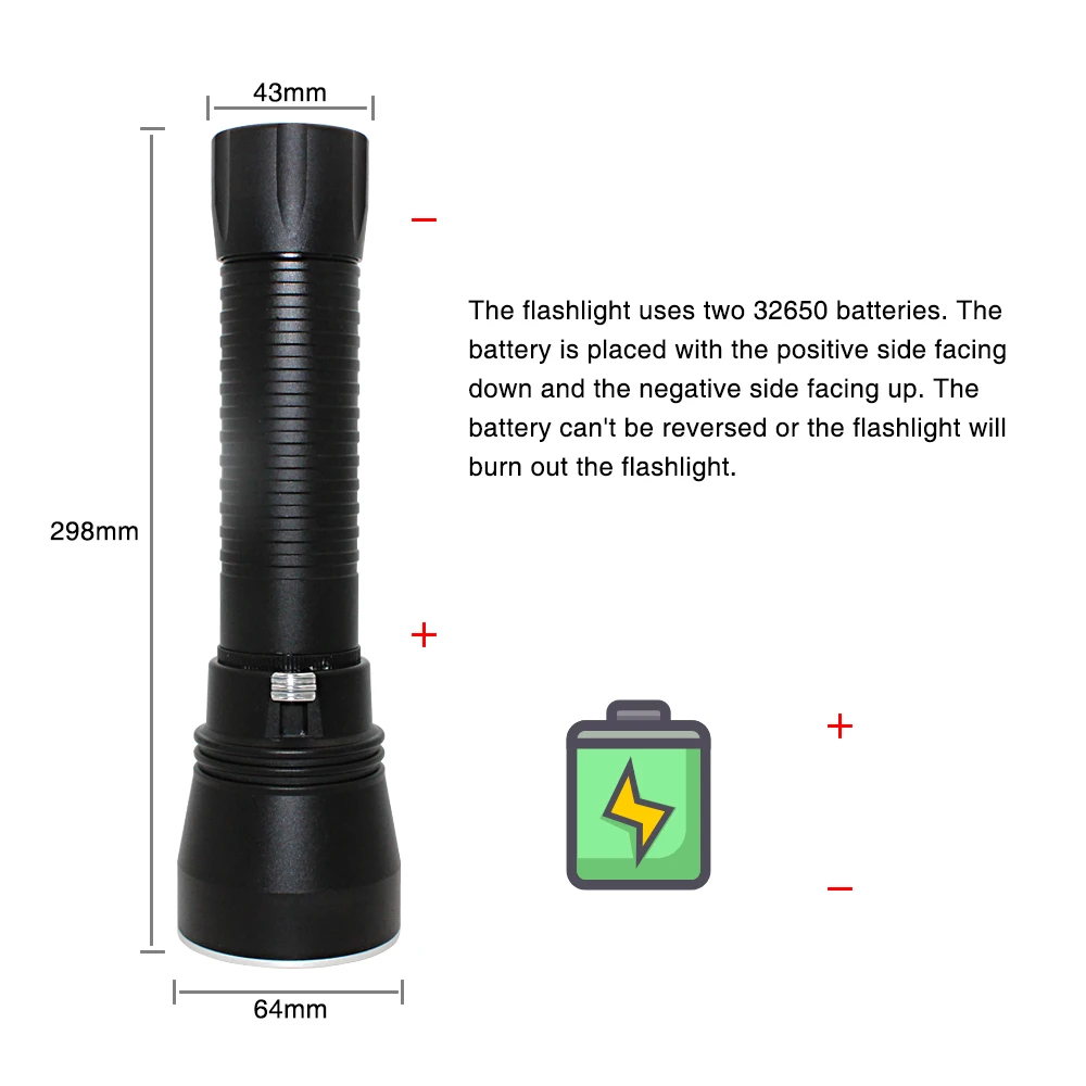 Uranusfire XHP70.2 светодиодный вспышка светильник Водонепроницаемый Дайвинг Фонарь 32650