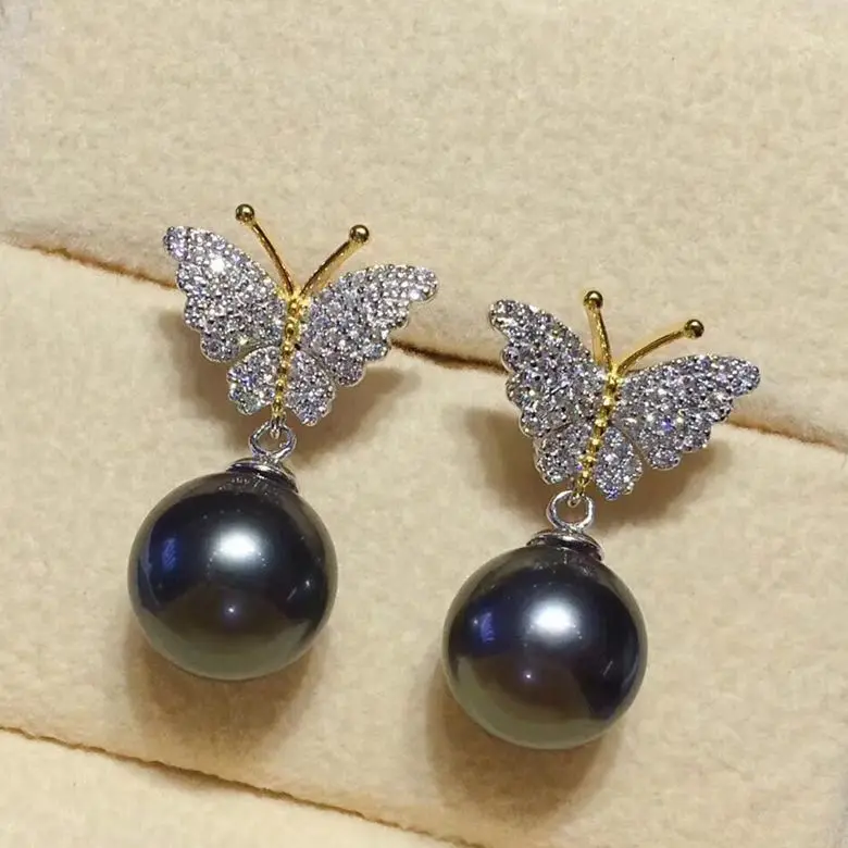 

925 Sterling Silver Pearl Party Earrings Fashion Stud Earrings Beautiful Findings Jewelry Parts Fittings Women's Accessories