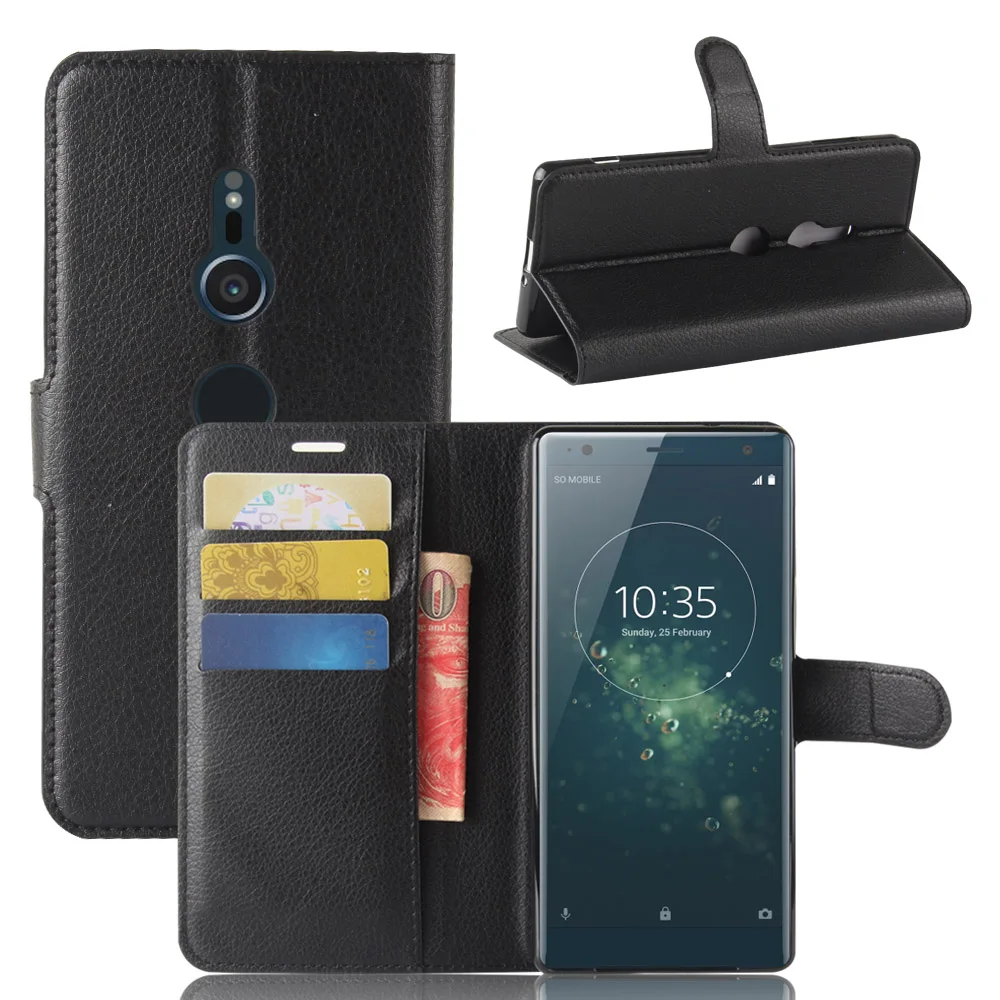 Чехол для телефона Sony Xperia XZ2 Compact Flip искусственная кожа задняя крышка силиконовый
