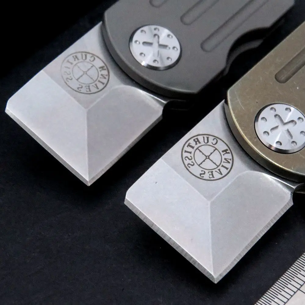 Мини Keychiain нож жирный M390 61HRC каменное лезвие титановая ручка карманный для