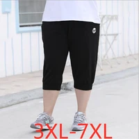 new summer plus size women clothing shorts for women casual loose elastic waist large size wowan capri harlan shorts black