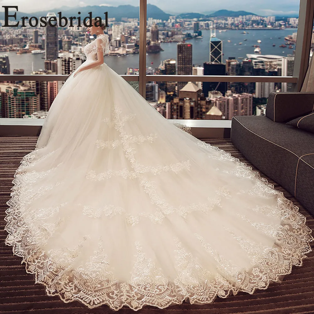Новое поступление винтажное свадебное платье Erosebridal длинное женское невесты 2019