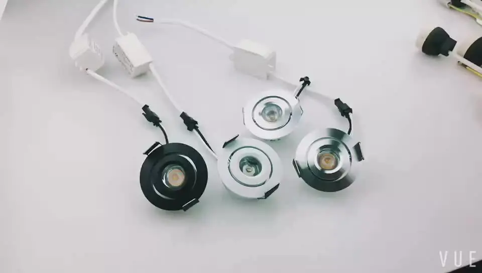 

Round Shape Alimunim Adjustable Recessed 3W DC12V AC90-260V Mini Led Ceiling Light