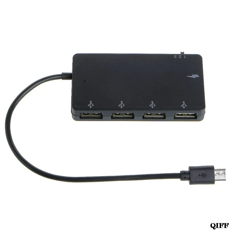 Прямая поставка и оптовая продажа микро-USB OTG 4-портовый концентратор зарядный