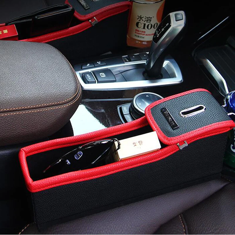 

Creative Car seat Storage Box Cup Drink Holder Mobile Coin box Multiple Functions car control gap storage box freeshipping
