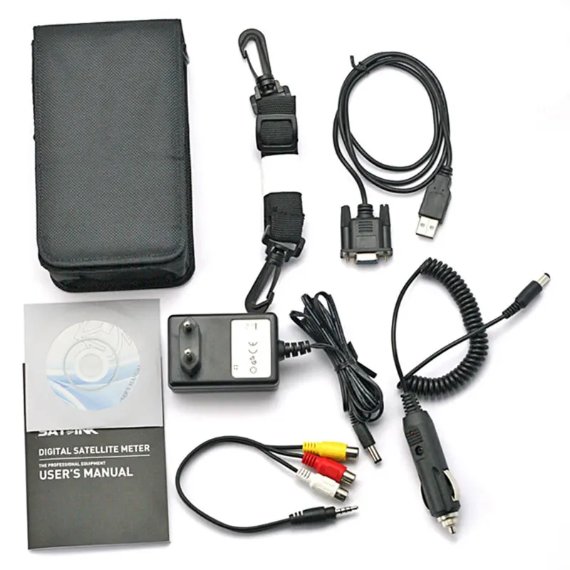Satlink WS-6906 3," цифровой спутниковый искатель ЖК-DVB-S FTA измеритель сигнала передачи данных приемник WS 6906 с батареей 3000 мАч