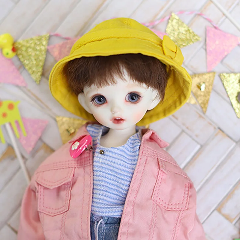 Cateleya Doll accessories Dolls and photo props Kindergarten helmet Cute little yellow hat Hat for dolls Suitable 1/3 1/6 | Игрушки и