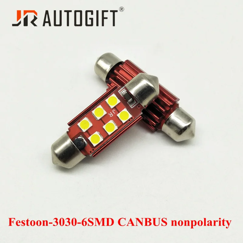 50 шт. яркий купол Canbus Festoon 36/39/41 мм C5W 3030 Chip 6SMD автомобильный номерной знак лампа для