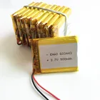 Оптовая продажа, литий-полимерная аккумуляторная батарея 3,7 в 900 мАч 603443 для Mp3, электронных DVD частей, динамиков, рекордеров, MP4, 10 шт.