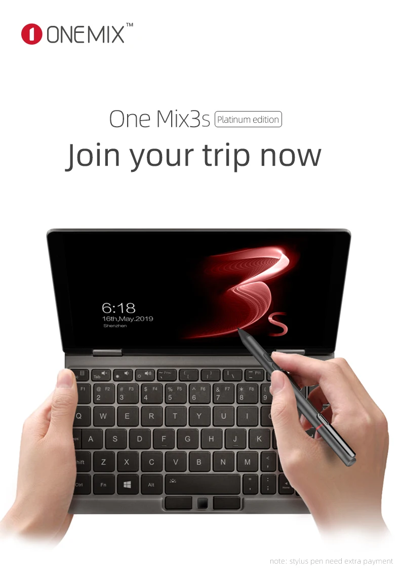 Один нетбук One Mix 3S Pt версия Yoga карманный ноутбук Intel Core i7-8500Y двухъядерный 8," ips экран 16G 512G wifi type C