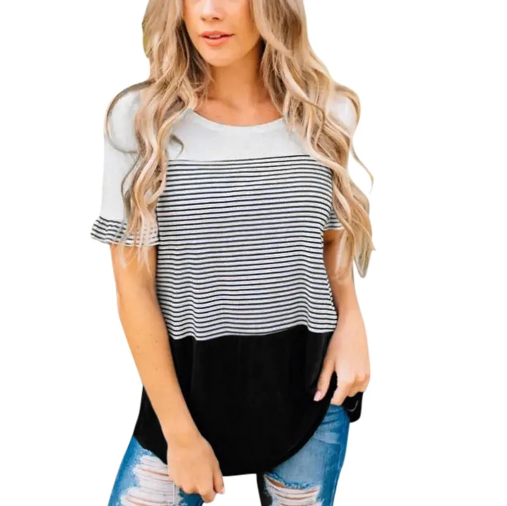 Повседневный полосатый топ SAGACE для беременных и кормящих грудью женщин одежда
