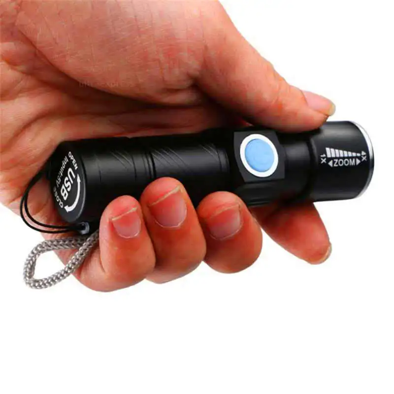 Регулируемый светодиодный мини фонарик с usb зарядкой портативный мощный
