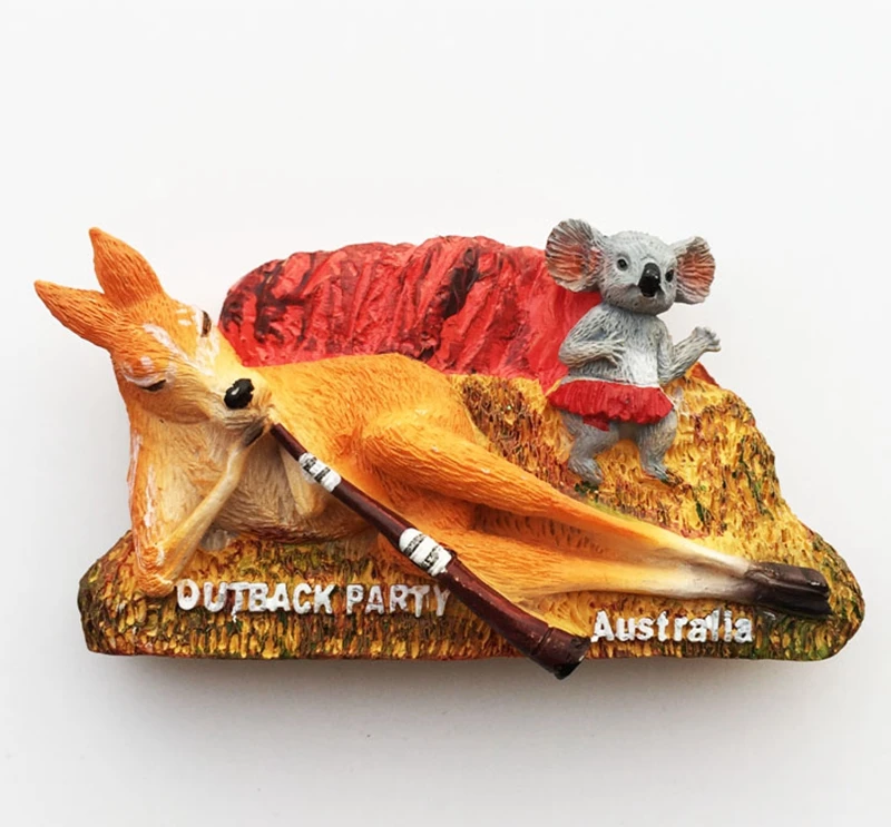 Australian Ayers Rock Kangaroo Koala 3D Fridge Magnet Travel Souvenir