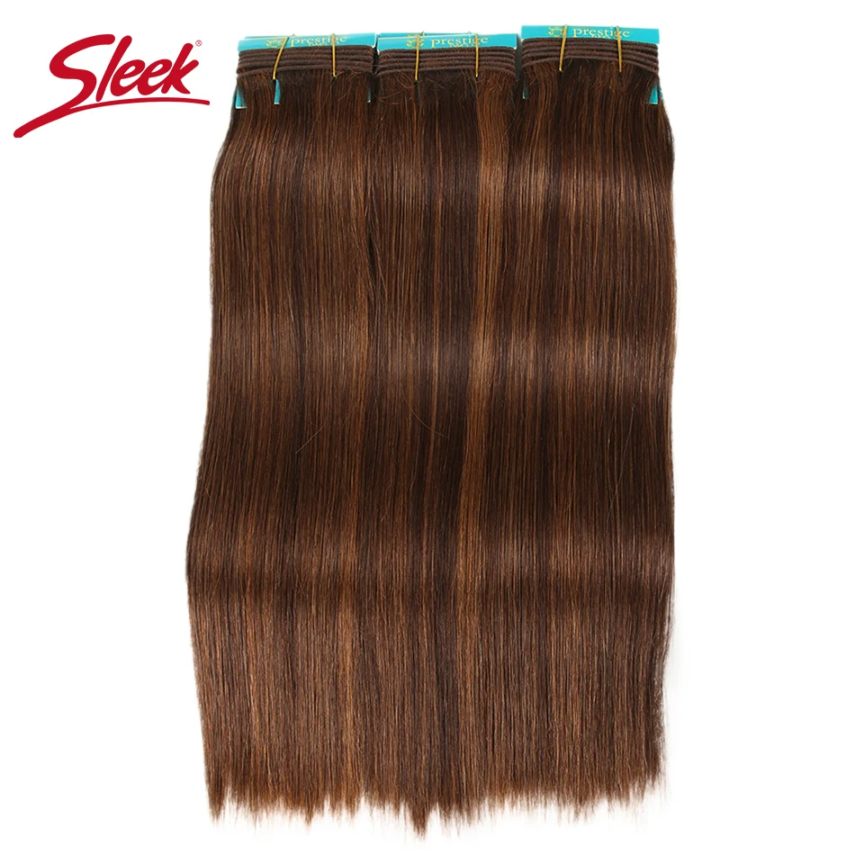 Sleek цвет ful трессы бразильский Remy человеческие волосы Связки шелковистые прямые волосы Weave P FR4-30 цвет человеческих волос химическое наращивание