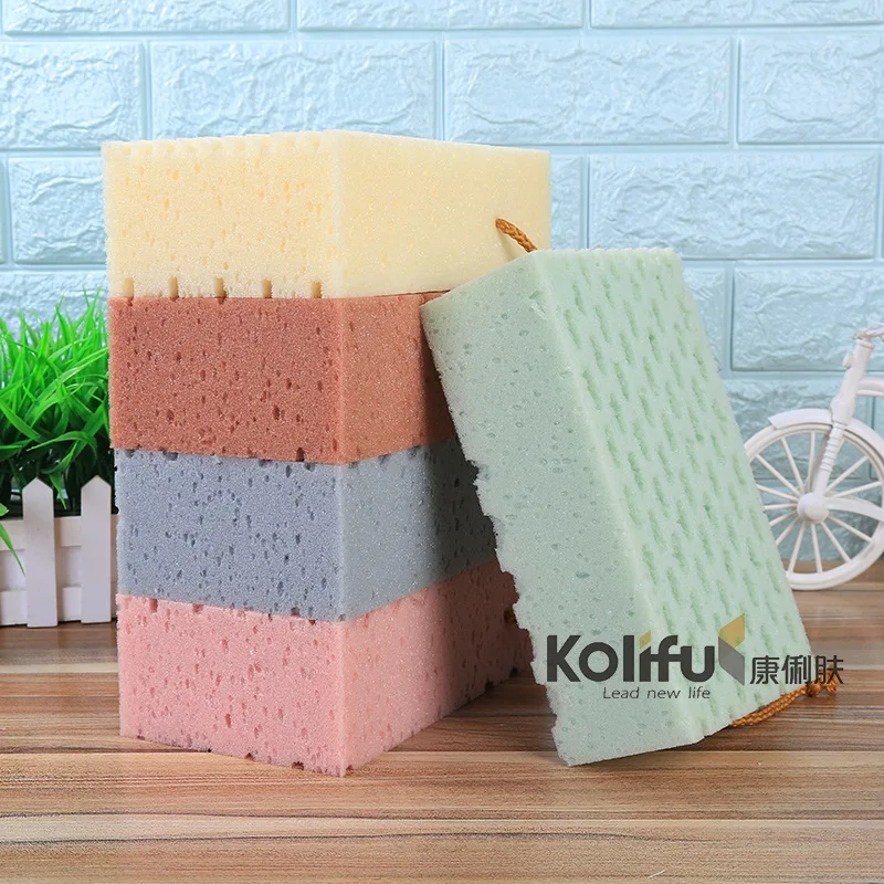 Kolifu, смешанные цвета, губка для ванны, Детская губка для ванны, скруббер для душа, спа губка для чистки тела, скраб для ванны, Шариковые губки для душа KLF006