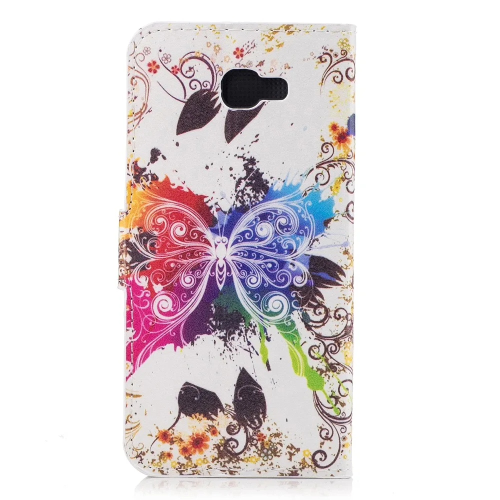 Флаг США Великобритания бабочка цветок сливы мультфильм шаблон Кожаный чехол