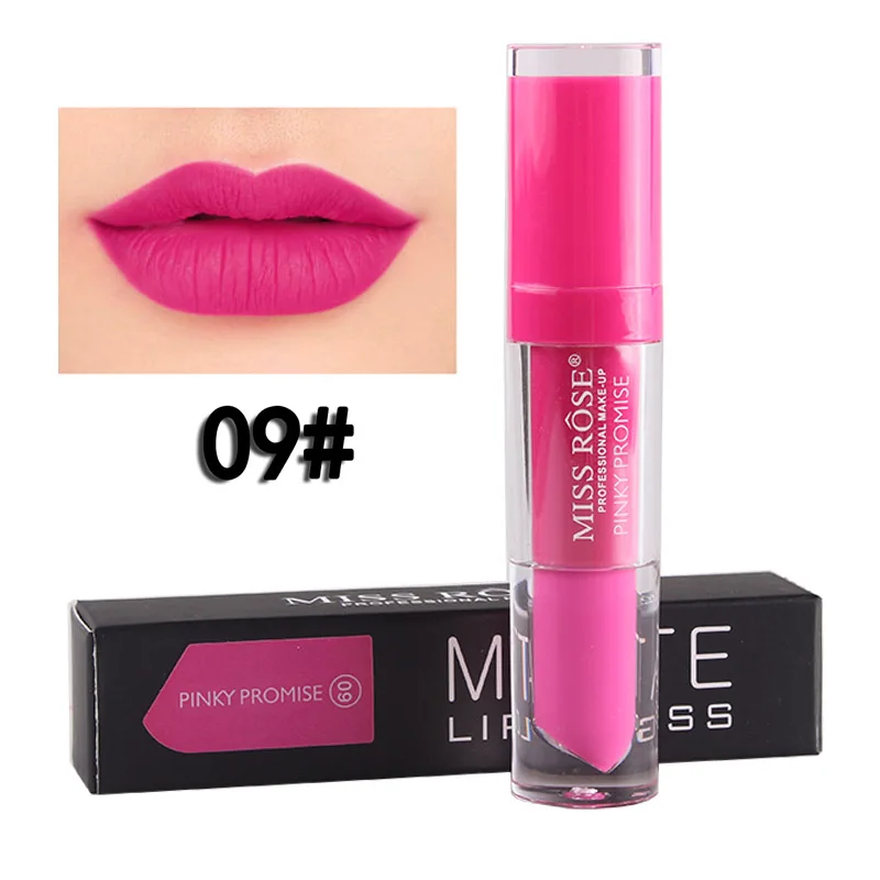 9 Miss Rose, водостойкий блеск для губ, матовый цвет, косметика, стойкий пигмент, бархат, Матовый Металлик, телесный, губная помада, Жидкий Макияж - Цвет: 9