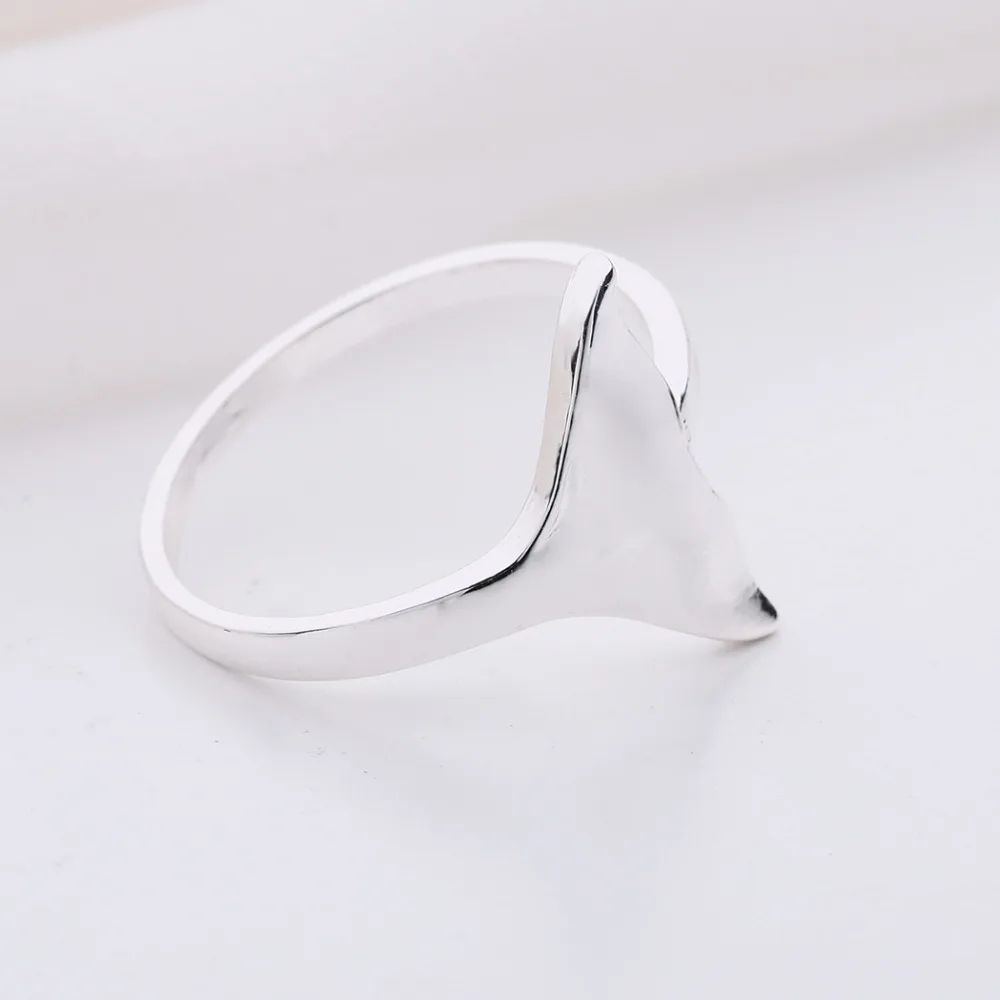 Женское кольцо с хвостом Кита Cxwind регулируемое геометрическое треугольным