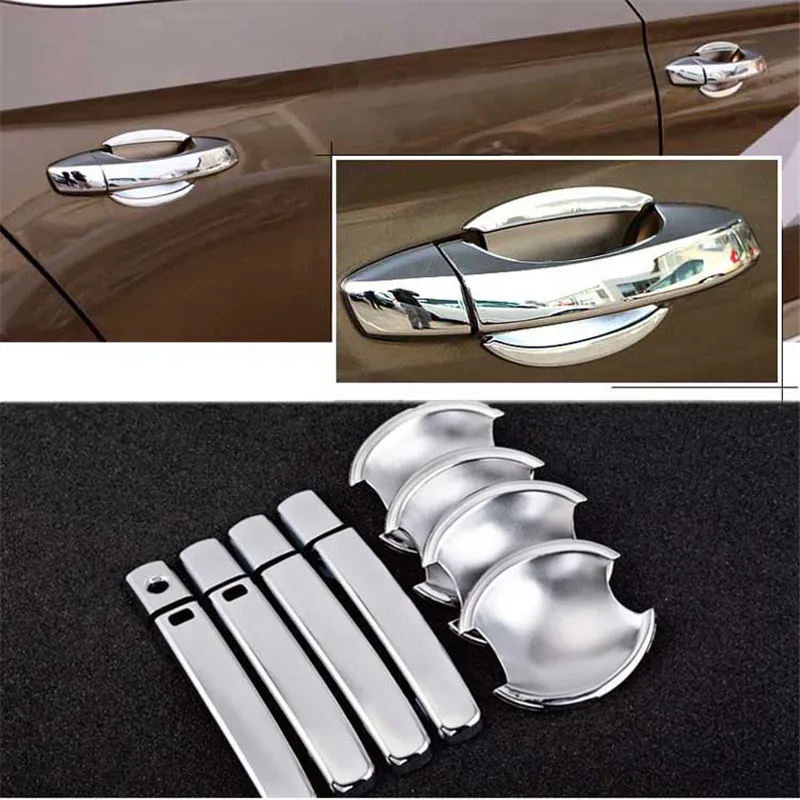 

Non-Rusty Chrome Door Handle Bowl Cover Cup Overlay Trim For Skoda Superb