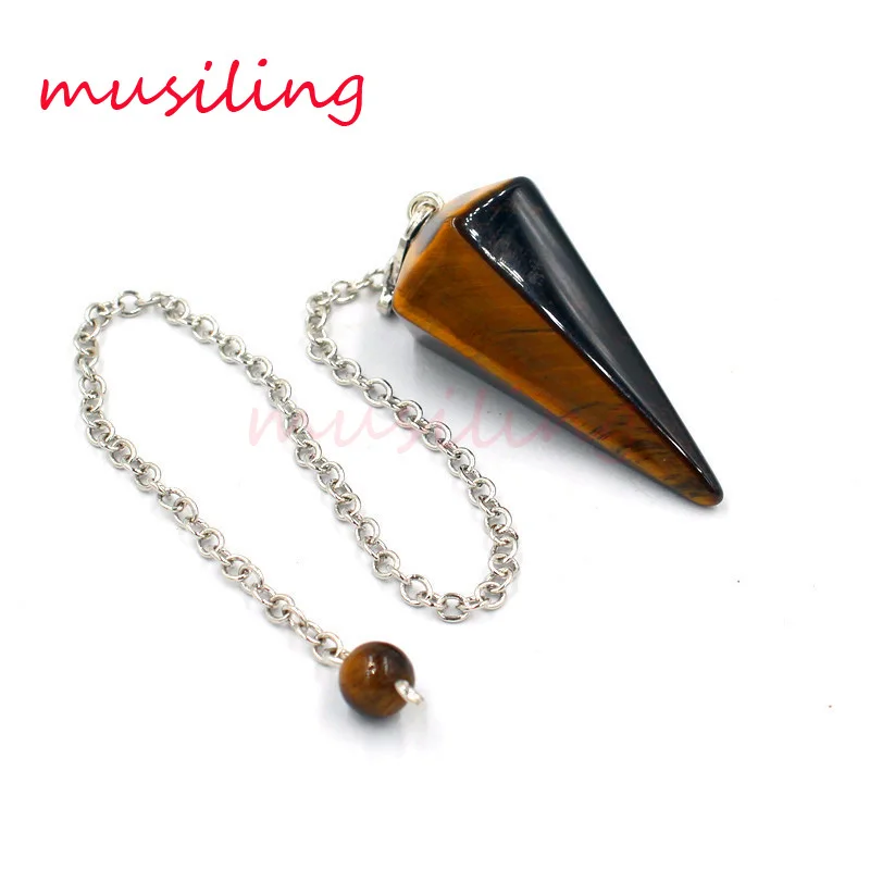 Натуральный камень шило талисман Wicca Dowsing рейки подвеска-маятник цепочка Лазурит