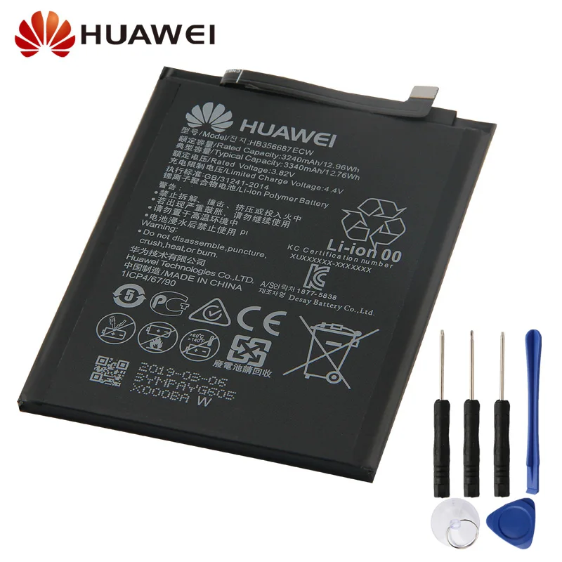 Сменный аккумулятор HB356687ECW для huawei Nova 2S 2i 4e 2Plus mate 10 Lite G10 Honor 7X mate SE mate 9 Lite 3i Honor 9i
