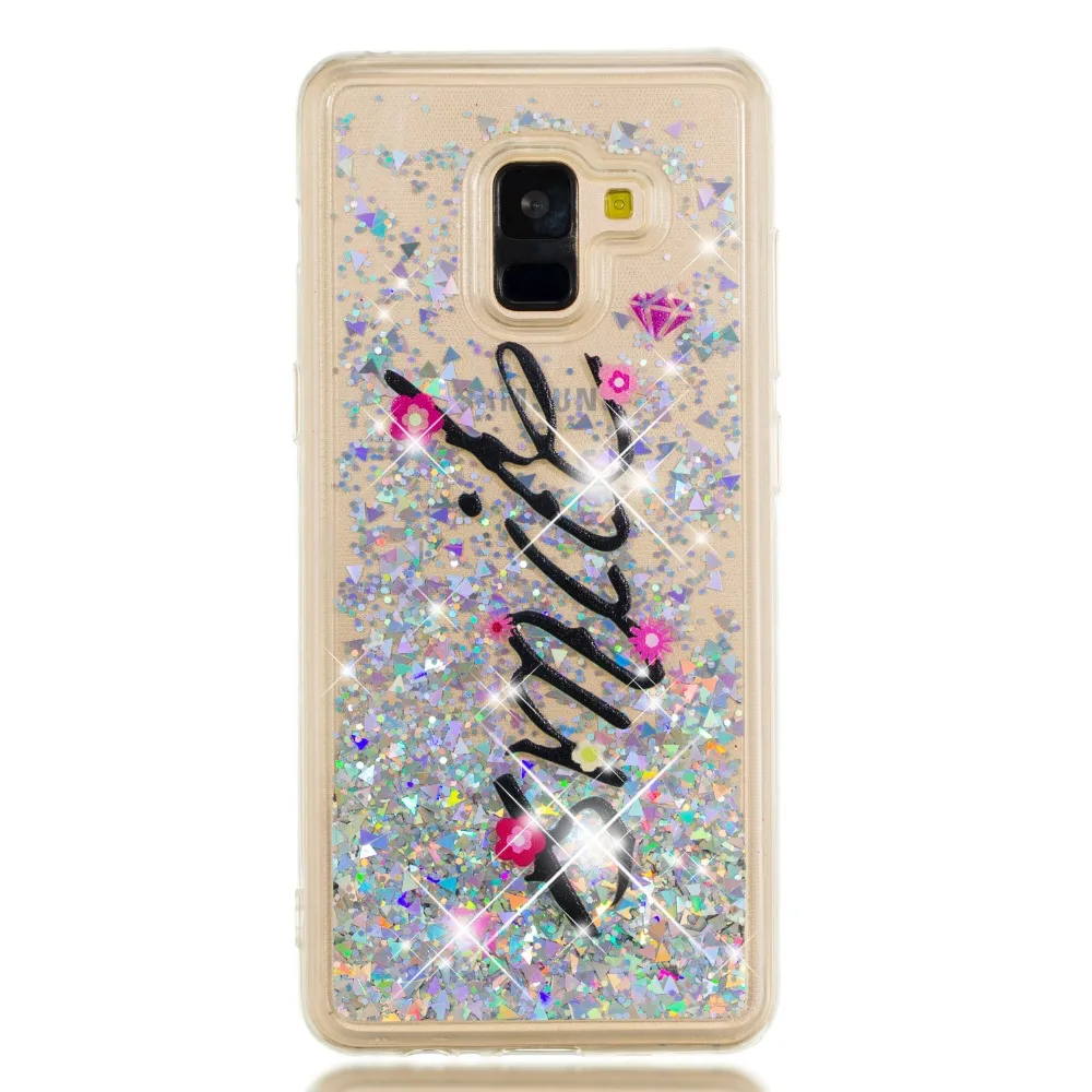 Блеск песок Плывун Динамические Liquid силиконовый чехол для samsung Galaxy A8 плюс J2 Pro 2018 A3