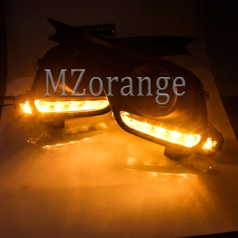 MZORANGE 2 шт. светодиодный DRL Дневной ходовой свет для Suzuki Swift желтый/белый 12 В поворотный желтый сигнал водонепроницаемый дневной свет