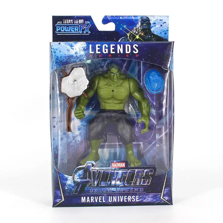Hulk Мстители 4 эндшпиль капитан Марвел фигурки супер герои Халк танос Тони Доктор Стрэндж ракета енот Дисней Marvel игрушки - Цвет: Hulk
