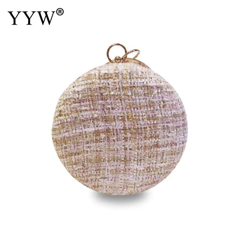 Вечерняя сумка в клетку из ткани модный дизайнерский розовый клатч с круглыми