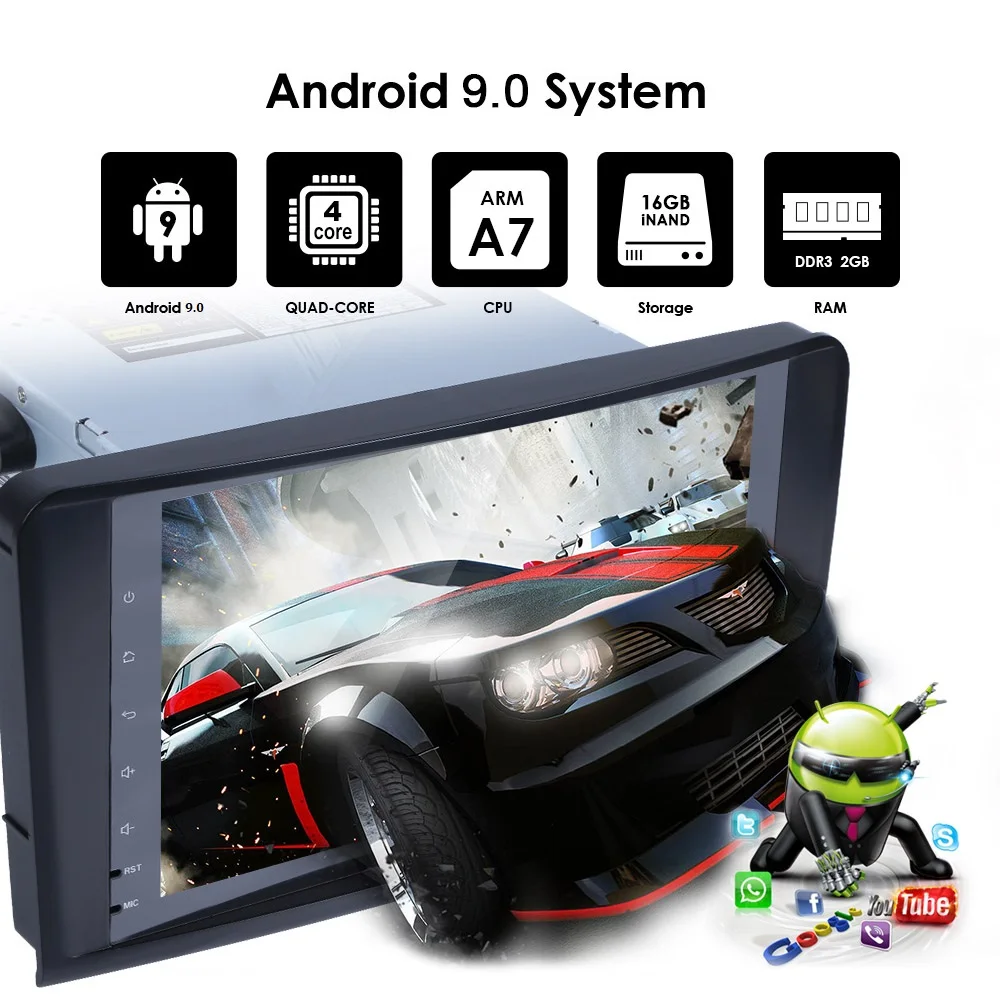 9 дюймов 1024*600 четырехъядерный Android 9 автомобиль NODVD gps для Mercedes Benz ML W164/GL X164 ML350 ML320 ML280 GL350 GL450 2005-2012 2 грамма