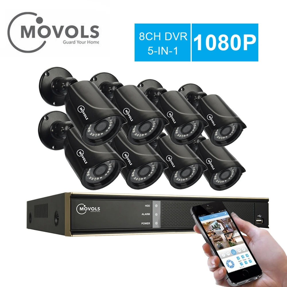 MOVOLS 8 КАНАЛЬНЫЙ ВИДЕОРЕГИСТРАТОР 1080 P HDMI Системы ВИДЕОНАБЛЮДЕНИЯ