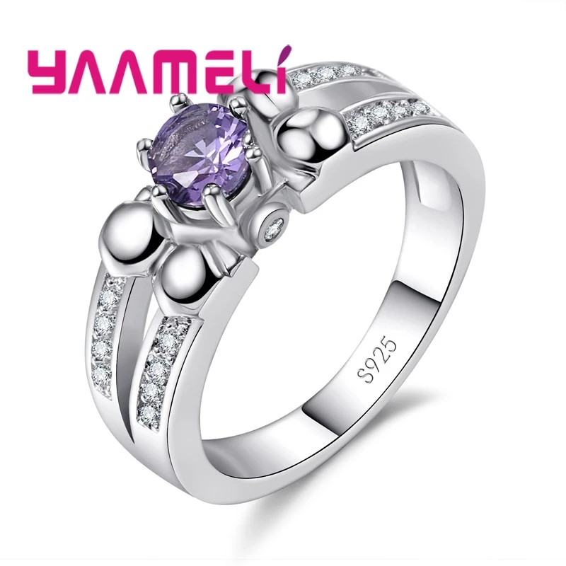 Кольцо круглое женское из серебра 925 пробы с