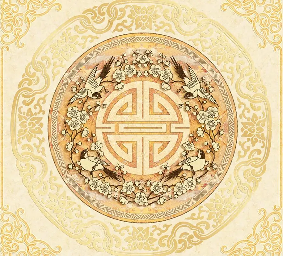 Китайские классические обои для пола 3d мраморные на заказ виниловые