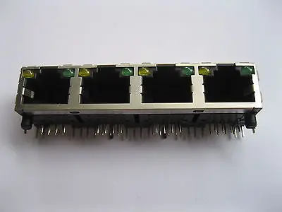 10 шт. RJ45 модульный PCB Jack сети 56 8 P w/светодиодный 4 Порты Новая горячая распродажа |