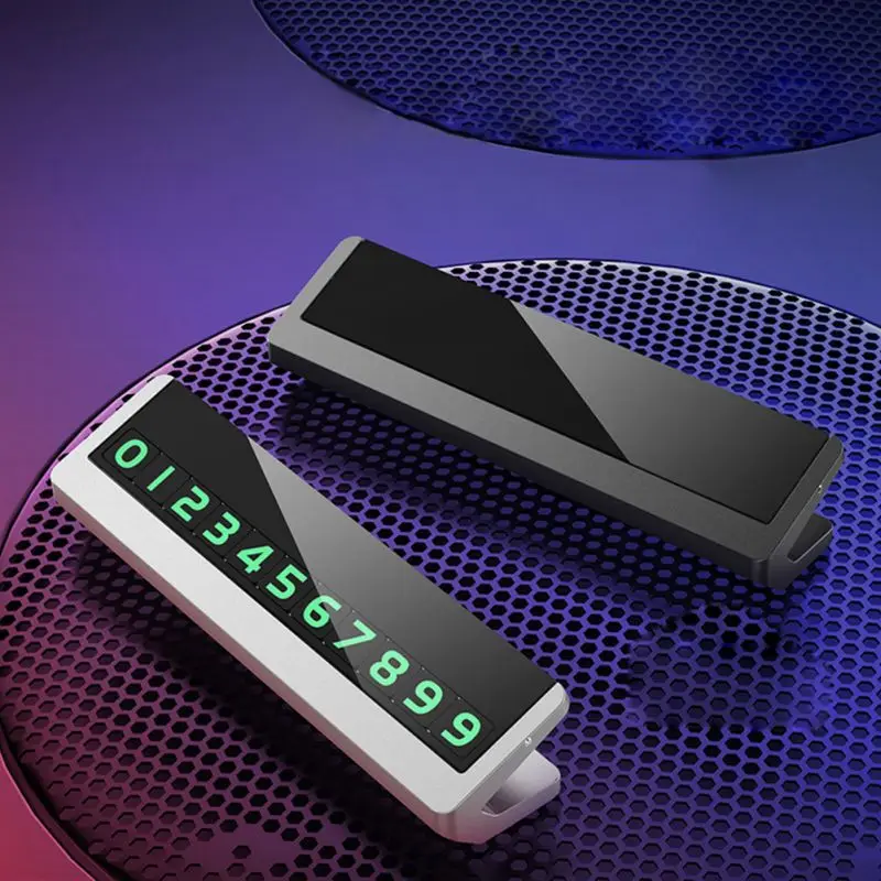 

New Car Parking Telephone Number Plate Card Hidden Car Mobile Temporary Stop Sign Metal Temporary Parking Card